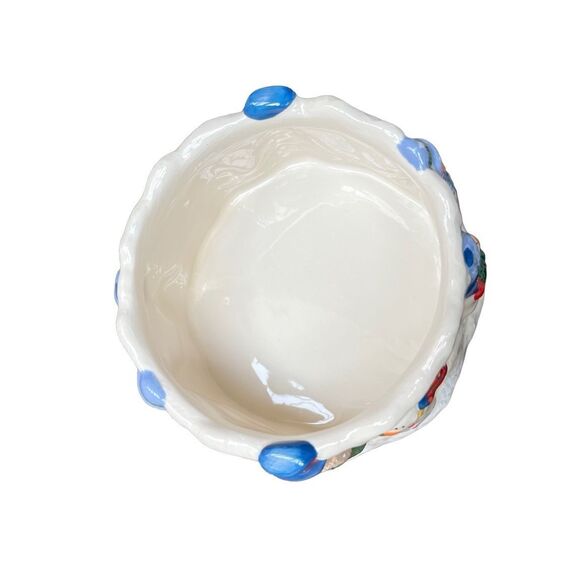St. Nicholas Square - button up - Snowman dip or cheese ball serving dish bowl - Picture 5 of 7
